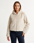 Heidi Outlet - Taral | Plüschige Kapuzierte Jacke Damen