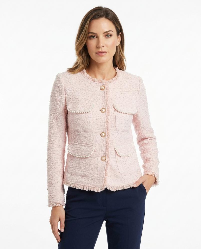 Heidi Outlet - Kasil | Strukturierte Perlenbesetzte Jacke Damen