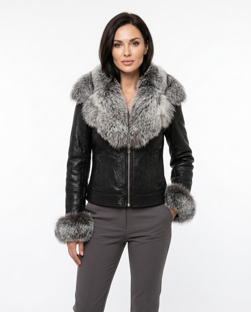 Heidi Outlet - Rosen | Pelzbesetzte Taillierte Jacke Damen