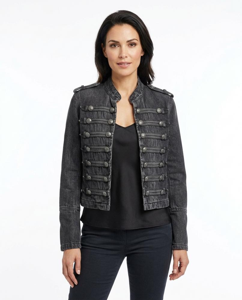 Heidi Outlet - Sekar | Kurzgeschnittene Knopfbesetzte Jacke Damen