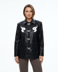 Heidi Outlet - Lakar | Grafische Gerade Jacke Damen