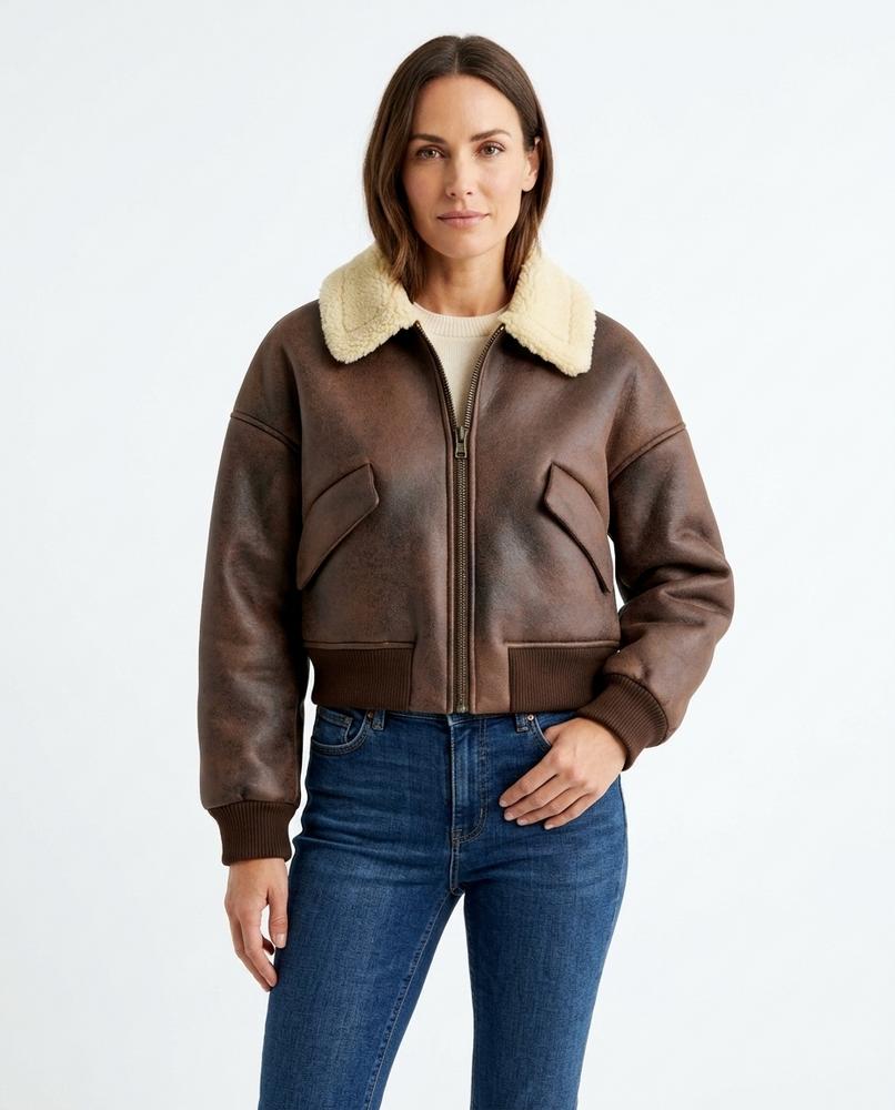 Heidi Outlet - Datir | Gefütterte Kurzgeschnittene Jacke Damen