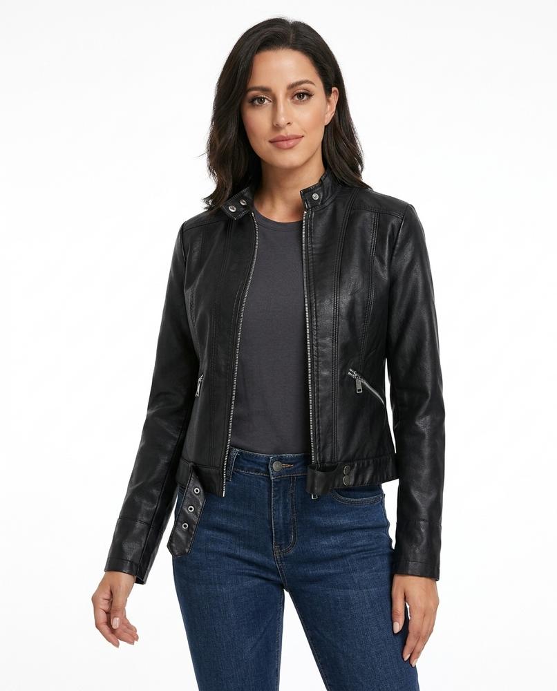 Heidi Outlet - Yoser | Taillierte Glatte Jacke Damen