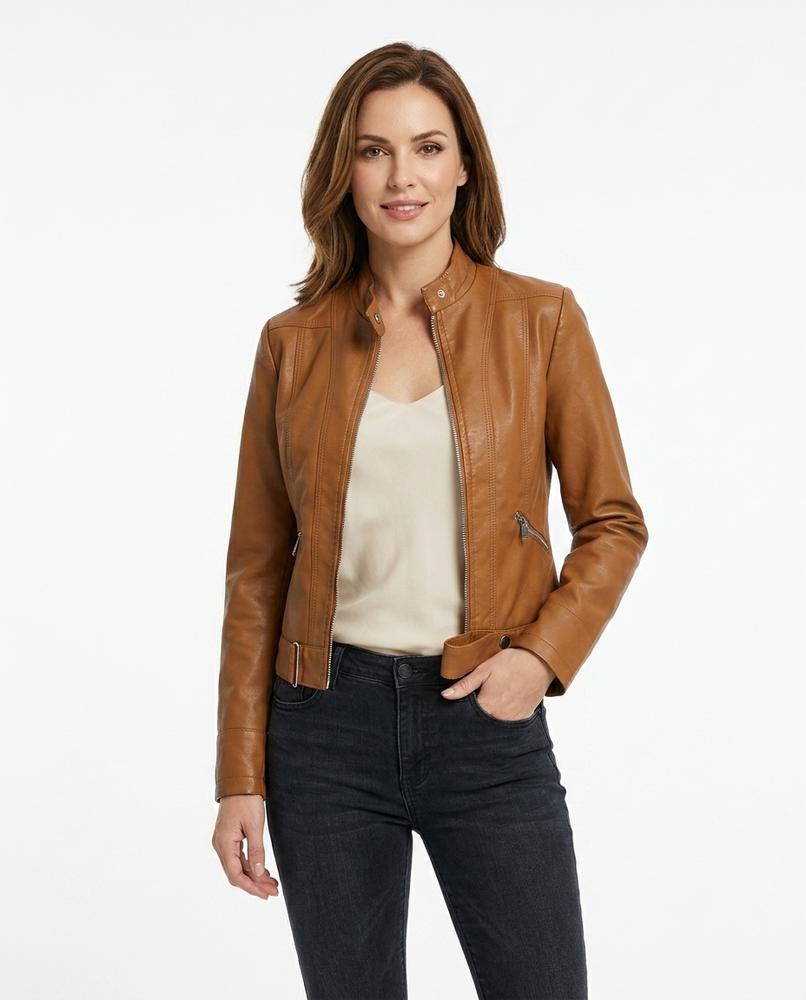 Heidi Outlet - Yoser | Taillierte Glatte Jacke Damen