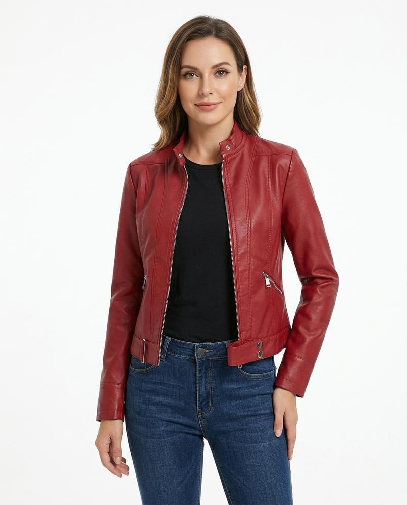 Heidi Outlet - Yoser | Taillierte Glatte Jacke Damen