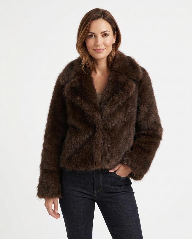 Heidi Outlet - Yoram | Flauschige Kurzgeschnittene Jacke Damen