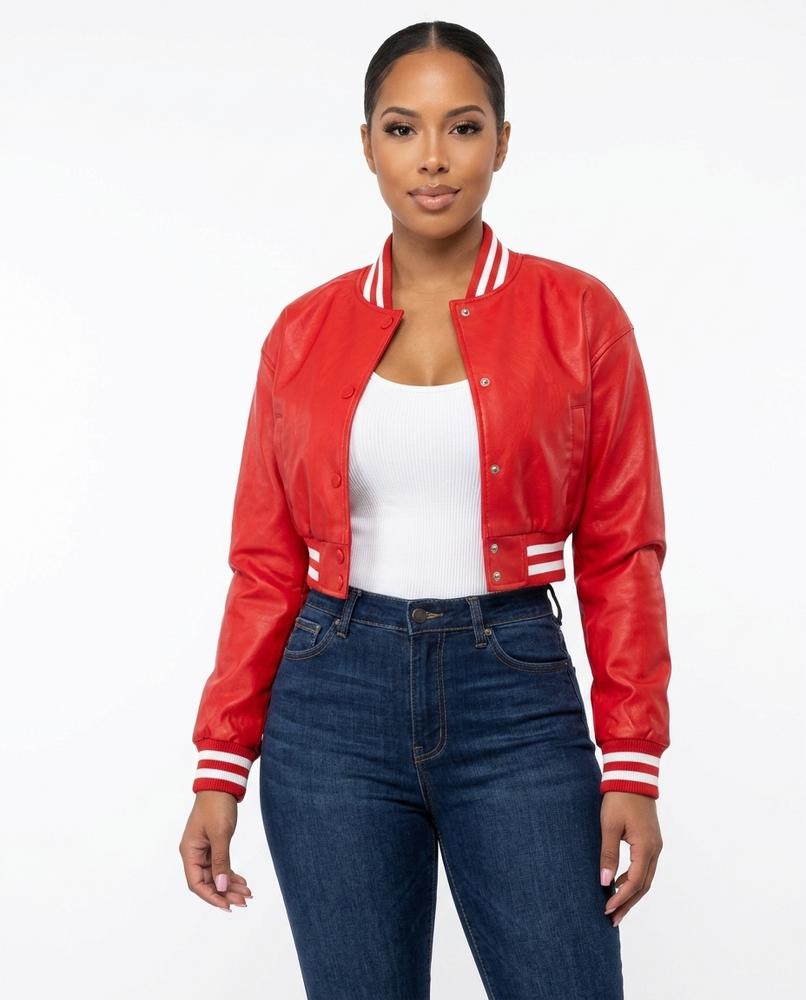 Heidi Outlet - Daver | Kurzgeschnittene Gestreifte Jacke Damen
