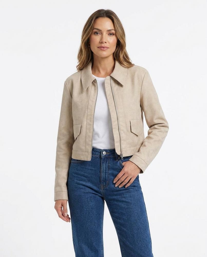 Heidi Outlet - Lylar | Kurzgeschnittene Gekragte Jacke Damen