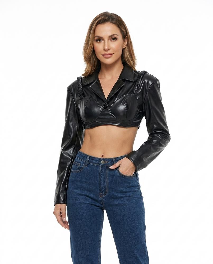 Heidi Outlet - Yotal | Kurzgeschnittene Strukturierte Jacke Damen