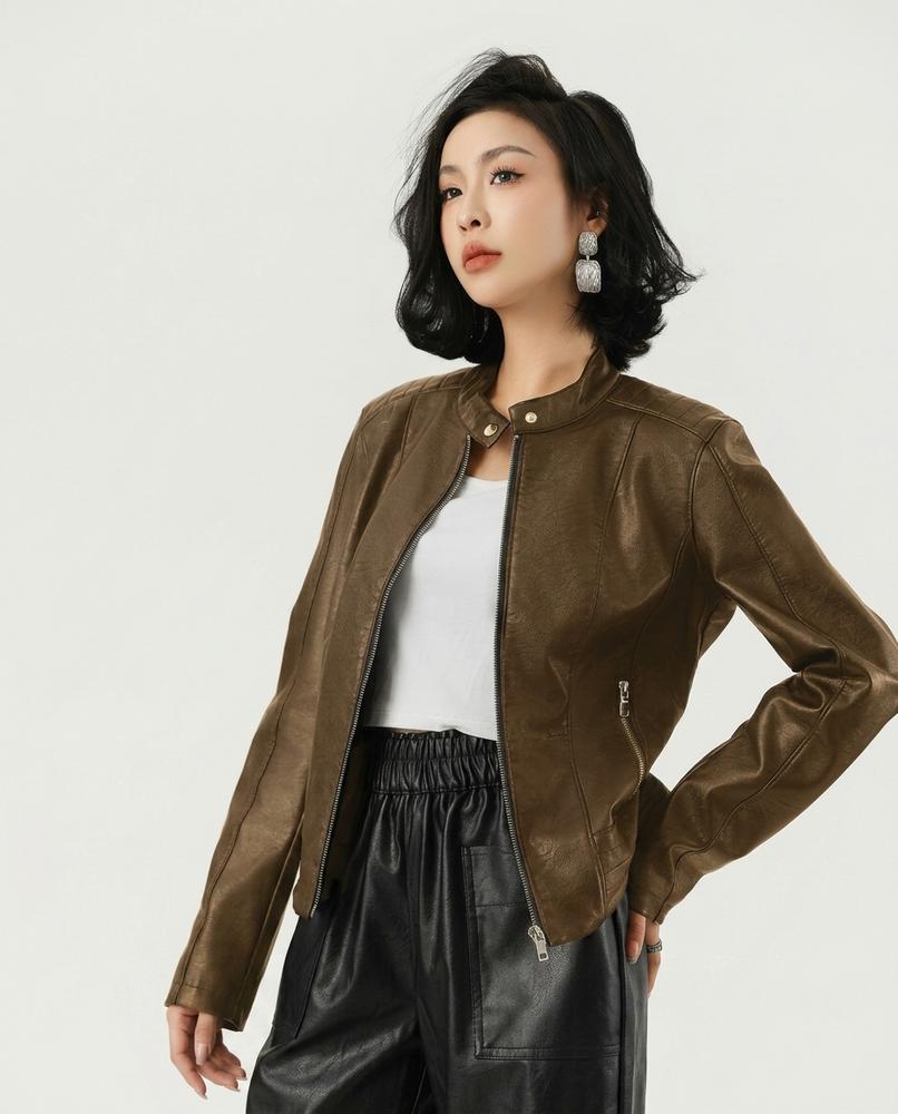 Heidi Outlet - Vavin | Kunstlederne Taillierte Jacke Damen