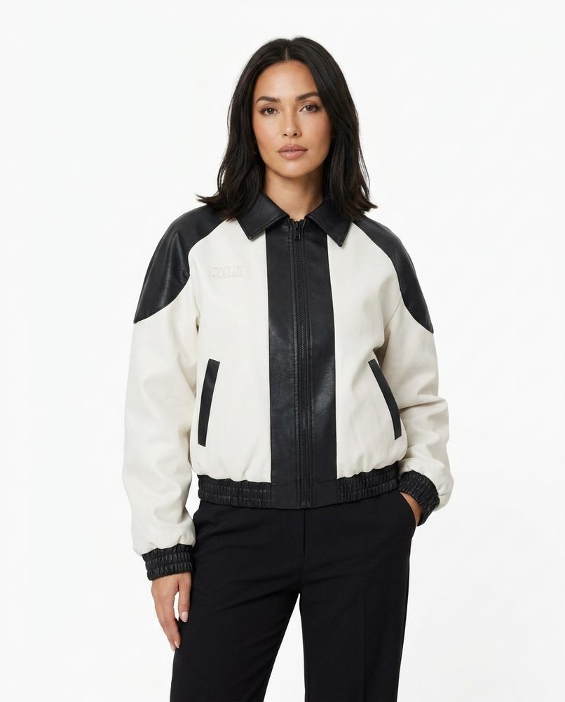 Heidi Outlet - Sesel | Zweifarbige Gerippte Jacke Damen
