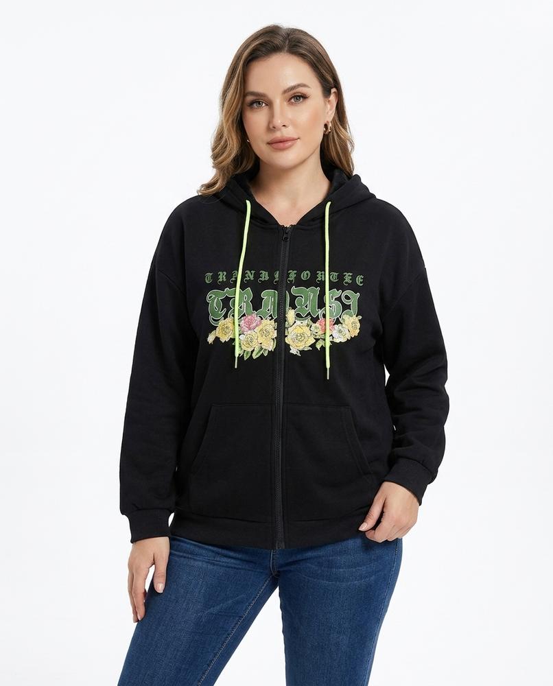 Heidi Outlet - Savin | Gefütterter Bedruckter Hoodie Damen