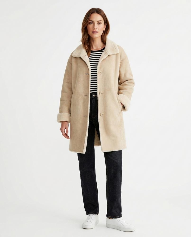 Heidi Outlet - Zelen | Gefütterter Einreihiger Mantel Damen
