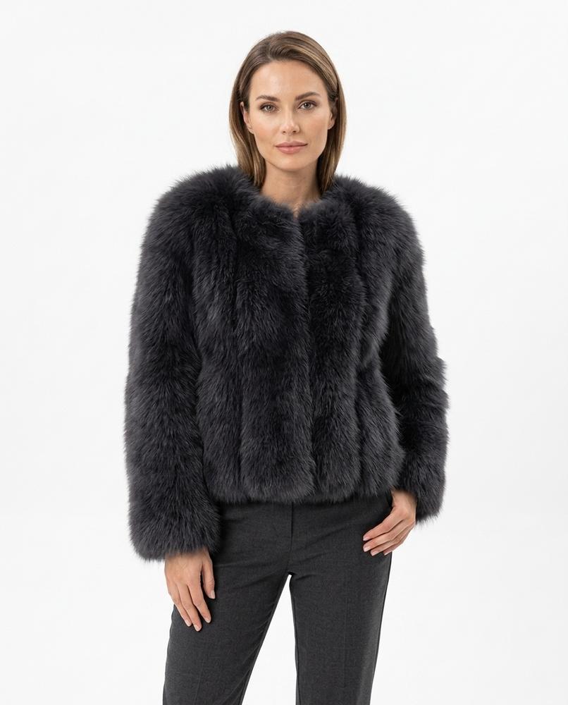 Heidi Outlet - Sasen | Flauschige Kragenlose Jacke Damen