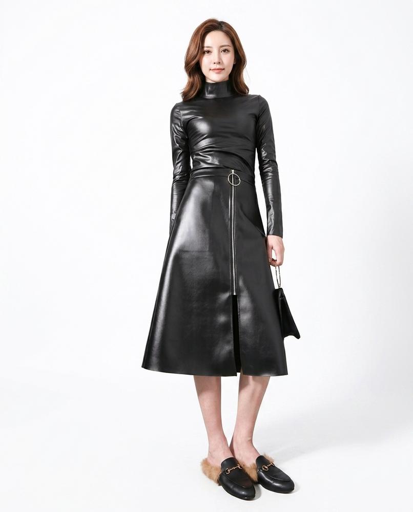 Heidi Outlet - Yosel | Enganliegendes Hochgeschlossenes Shirt Damen