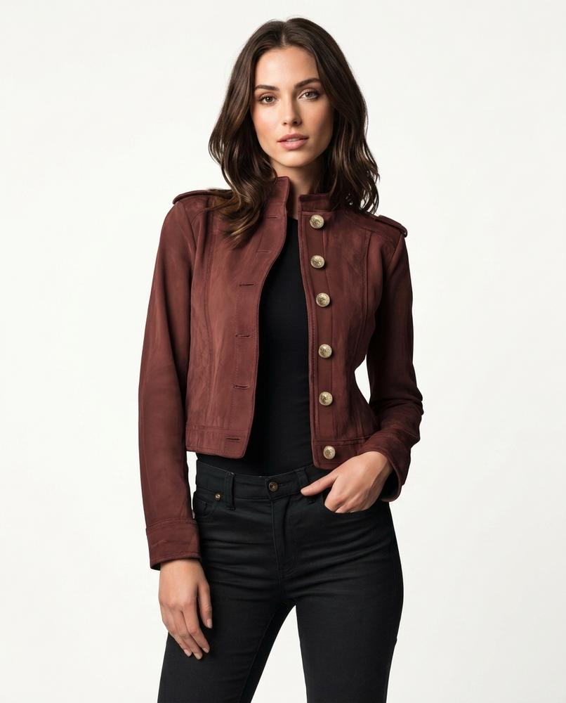 Heidi Outlet - Ledar | Kurze Geknöpfte Jacke Damen