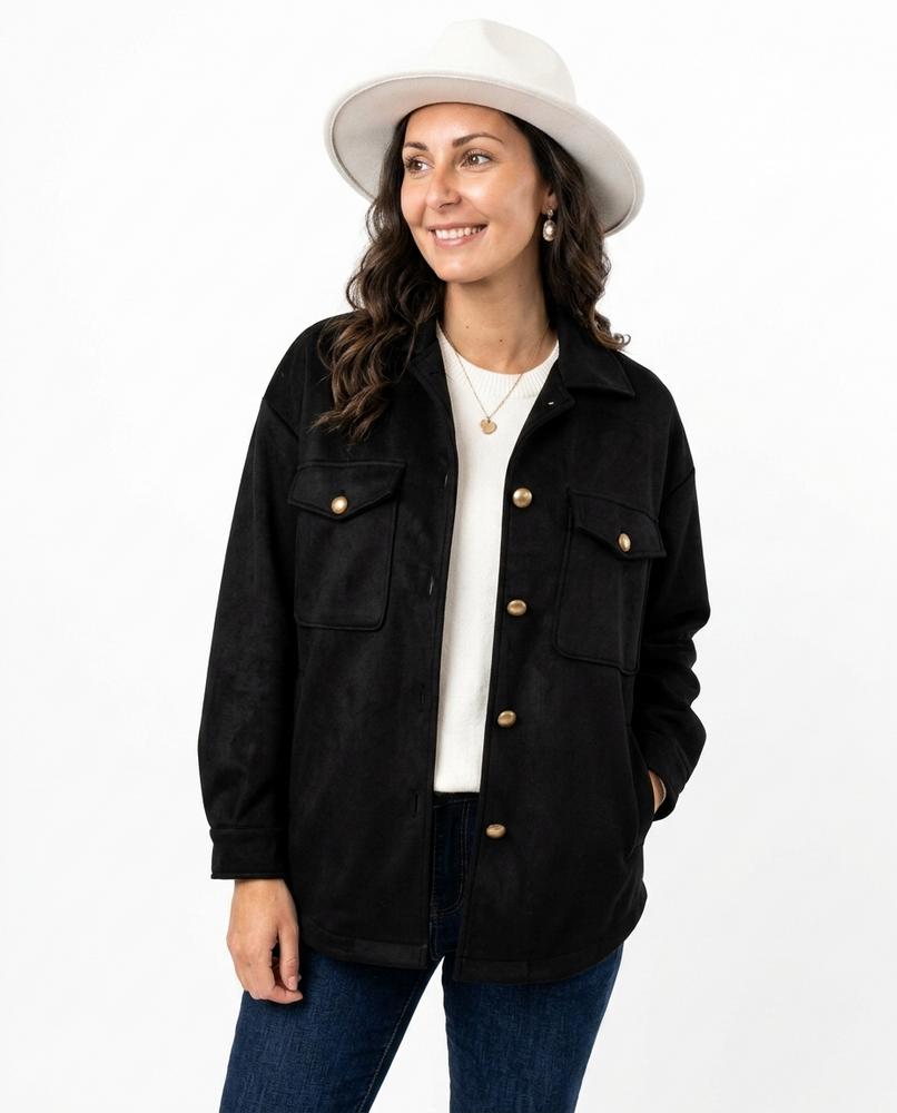 Heidi Outlet - Vesen | Samtige Geknöpfte Jacke Damen