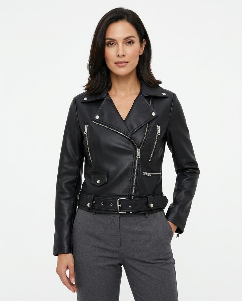 Heidi Outlet - Nohal | Asymmetrische Gegürtelte Jacke Damen