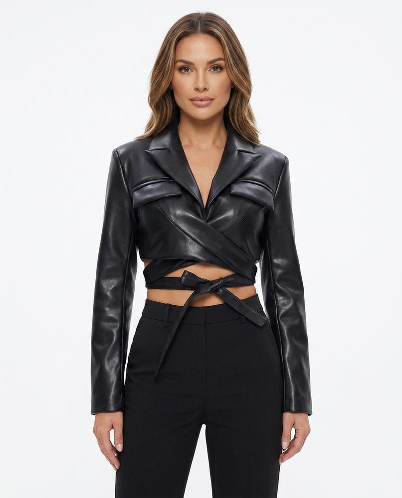 Heidi Outlet - Kevar | Kurzgeschnittene Gewickelte Jacke Damen