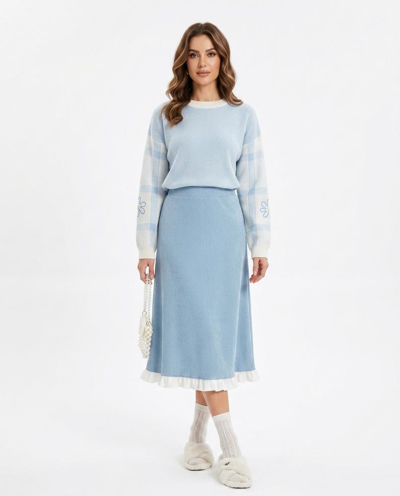 Heidi Outlet - Rorel | Zweiteiliges Gestricktes Kleid Damen