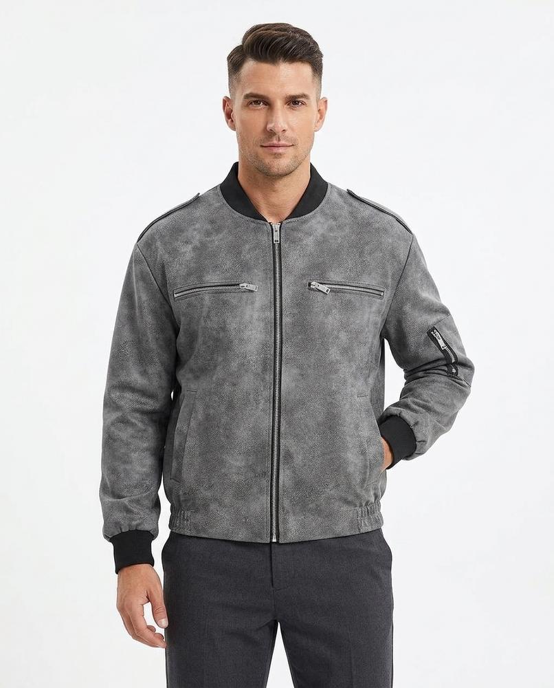 Heidi Outlet - Zamir | Velourslederartige Reißverschlussbesetzte Jacke Herren