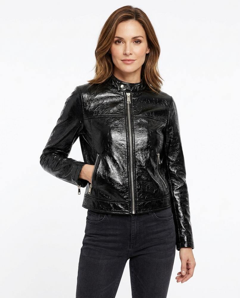 Heidi Outlet - Vamin | Glänzende Kurzgeschnittene Jacke Damen