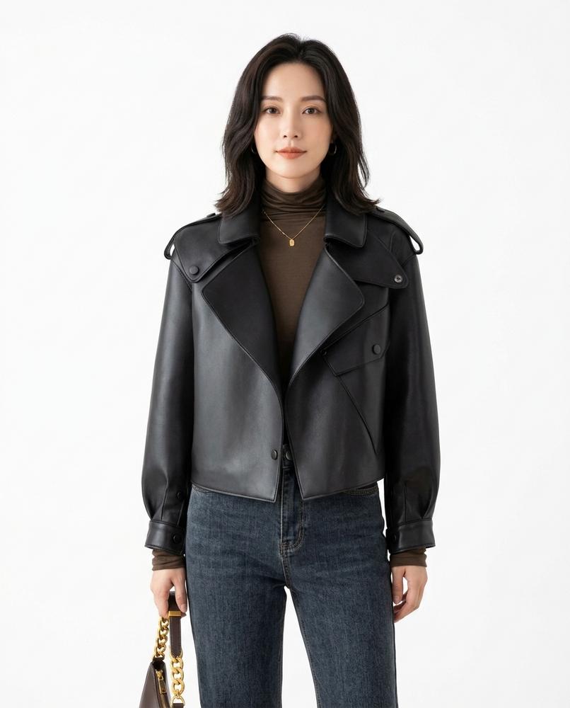 Heidi Outlet - Lelar | Geknöpfte Kurze Jacke Damen