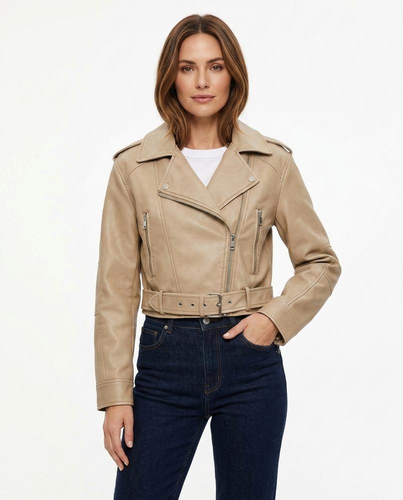 Heidi Outlet - Riron | Asymmetrische Gegürtelte Jacke Damen