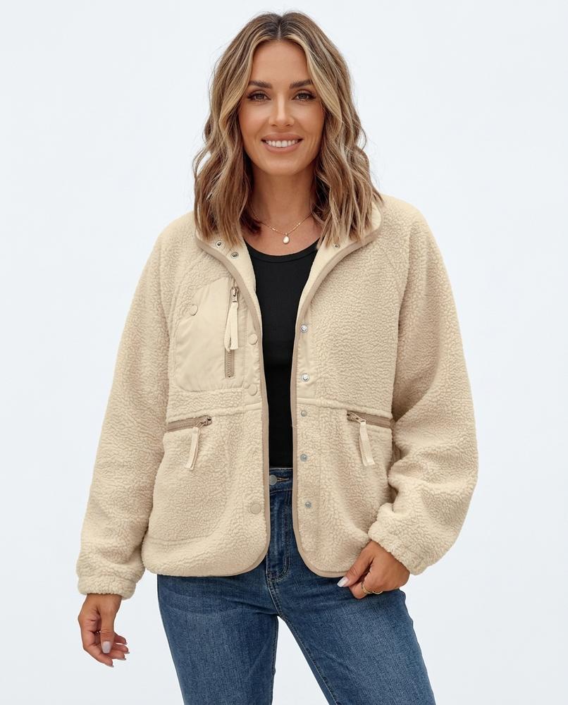 Heidi Outlet - Vamel | Strukturierte Geknöpfte Jacke Damen