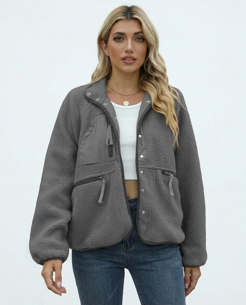 Heidi Outlet - Vamel | Strukturierte Geknöpfte Jacke Damen