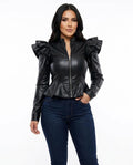 Heidi Outlet - Neral | Taillierte Gerüschte Jacke Damen