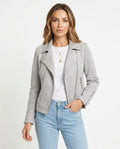 Heidi Outlet - Timel | Veloursartige Asymmetrische Jacke Damen