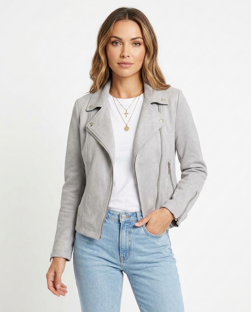Heidi Outlet - Timel | Veloursartige Asymmetrische Jacke Damen