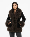 Heidi Outlet - Riven | Besetzte Wildlederartige Jacke Damen