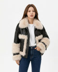 Heidi Outlet - Vimin | Pelzbesetzte Taillenkurze Jacke Damen