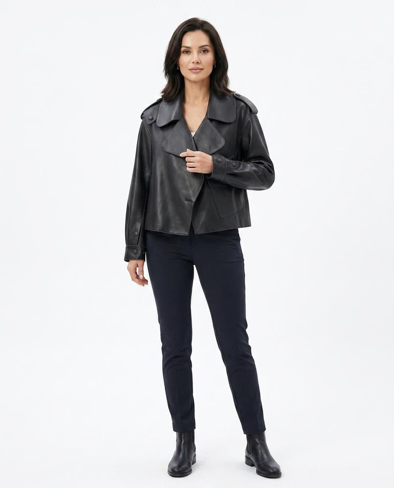 Heidi Outlet - Lydar | Gekragte Kurzgeschnittene Jacke Damen