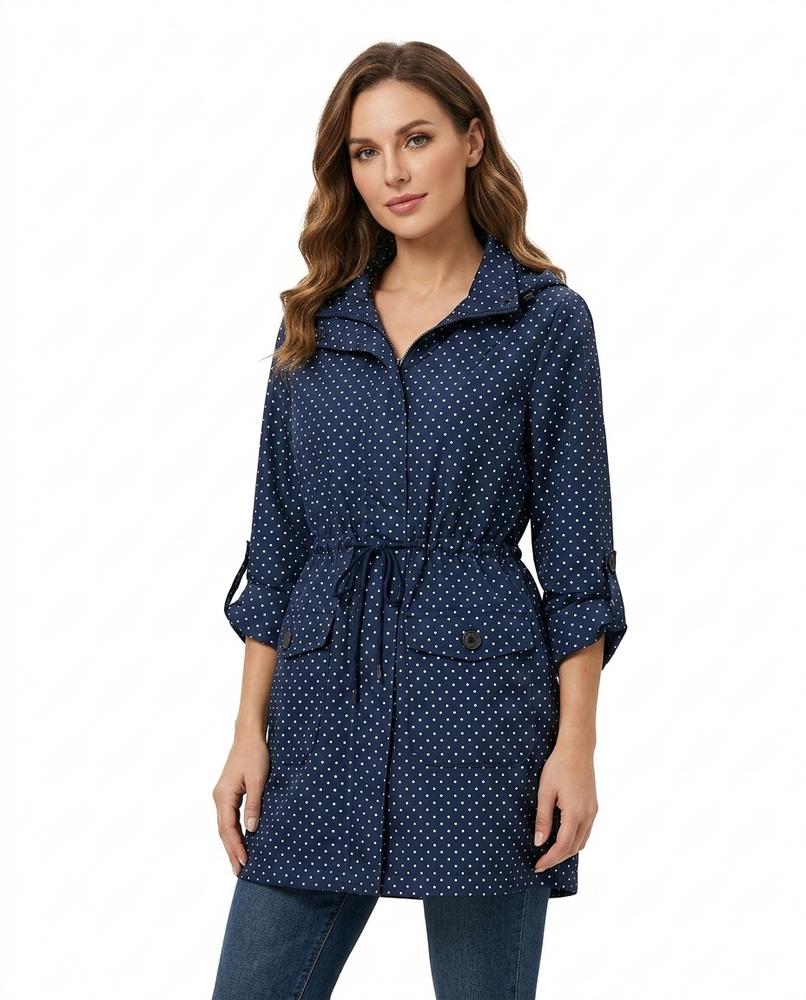 Heidi Outlet - Zasan | Gepunktete Kapuzierte Jacke Damen