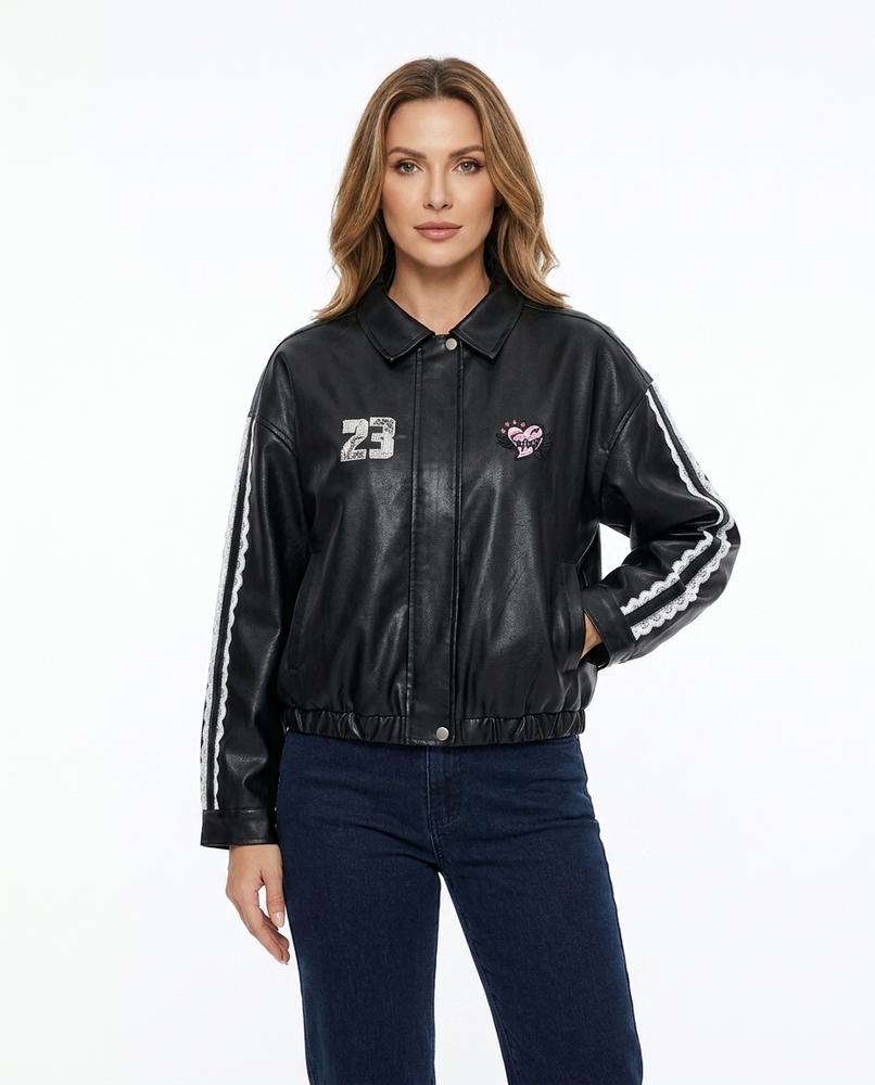 Heidi Outlet - Nonor | Applizierte Locker geschnittene Jacke Damen