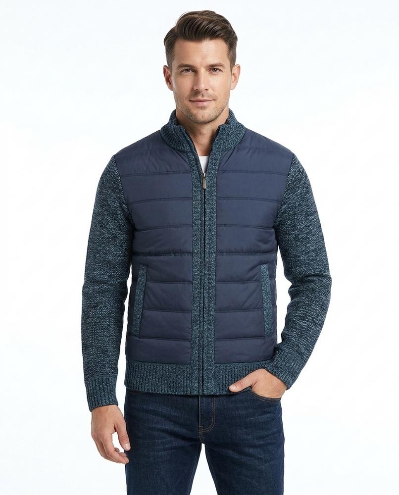 Heidi Outlet - Ralan | Gesteppte Hochschließende Strickjacke Herren