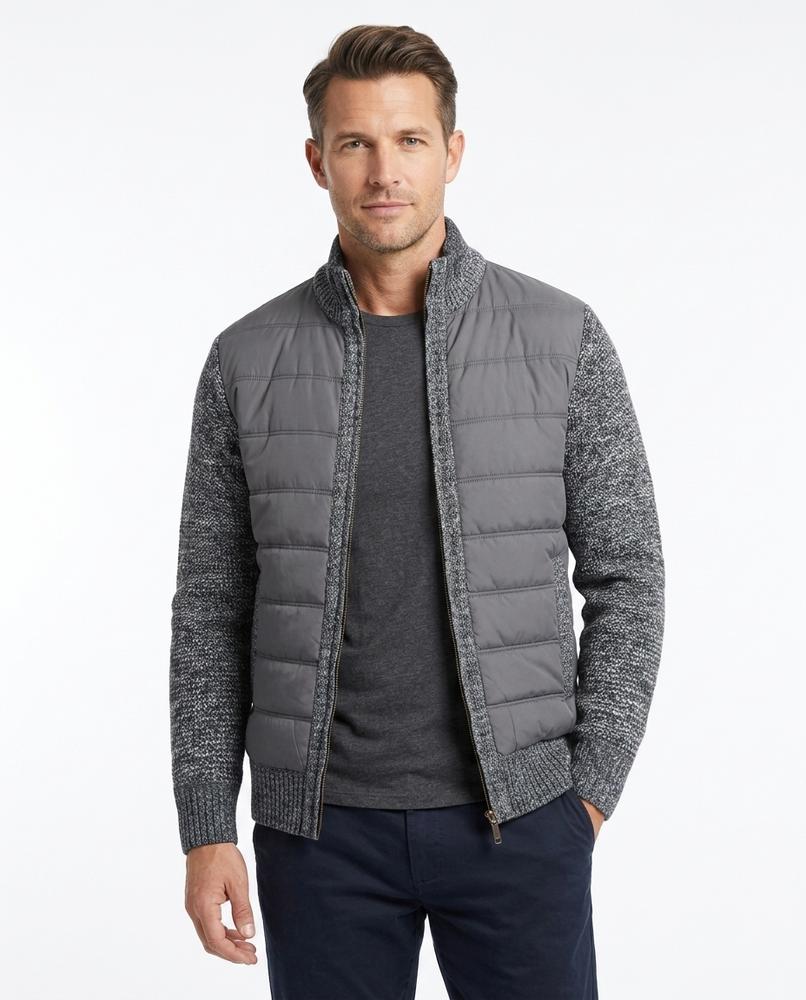 Heidi Outlet - Ralan | Gesteppte Hochschließende Strickjacke Herren