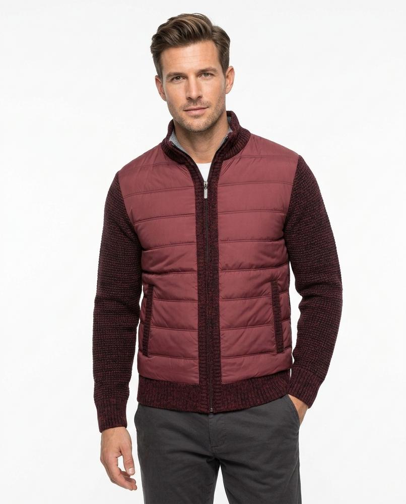 Heidi Outlet - Ralan | Gesteppte Hochschließende Strickjacke Herren