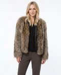 Heidi Outlet - Zenal | Langhaarige Kragenlose Jacke Damen