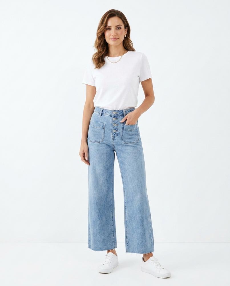 Heidi Outlet - Vesan | Weitgeschnittene Geknöpfte Hose Damen