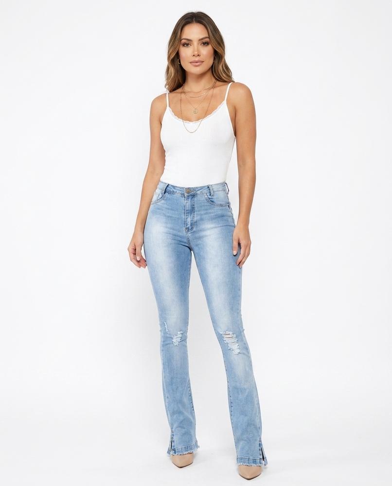 Heidi Outlet - Elren | Zerrissene Ausgestellte Hose Damen