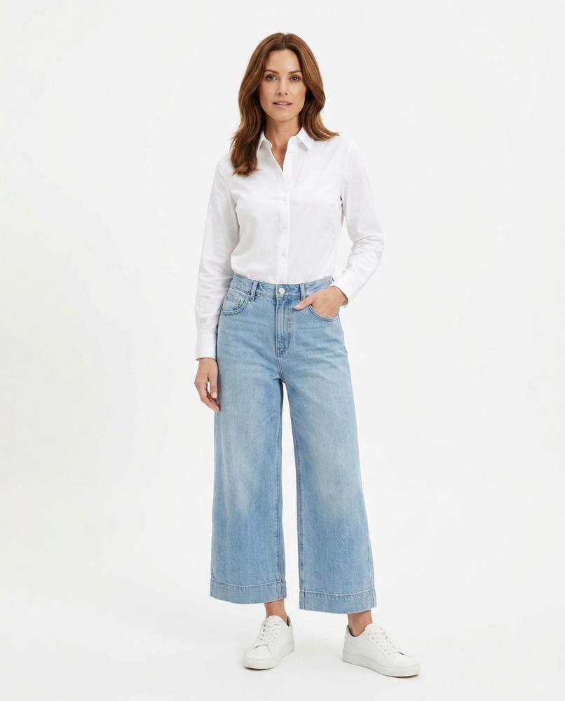 Heidi Outlet - Zesan | Weitgeschnittene Hochtaillierte Hose Damen