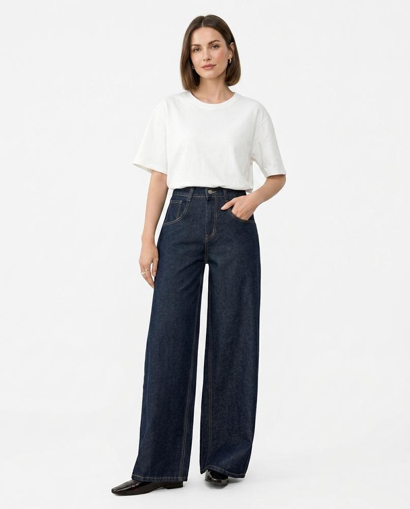 Heidi Outlet - Cosel | Weitgeschnittene Hochsitzende Hose Damen