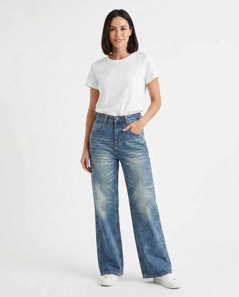 Heidi Outlet - Daken | Weitgeschnittene Hochsitzende Hose Damen