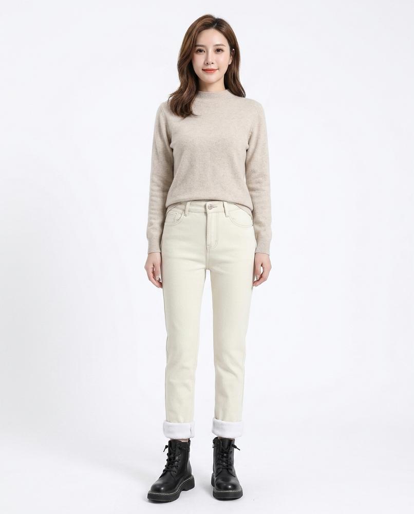 Heidi Outlet - Nihal | Gefütterte Hochtaillierte Hose Damen
