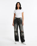 Heidi Outlet - Almar | Gewaschene Ausgeschnittene Hose Damen