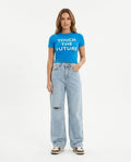Heidi Outlet - Tilar | Weitgeschnittene Zerrissene Hose Damen